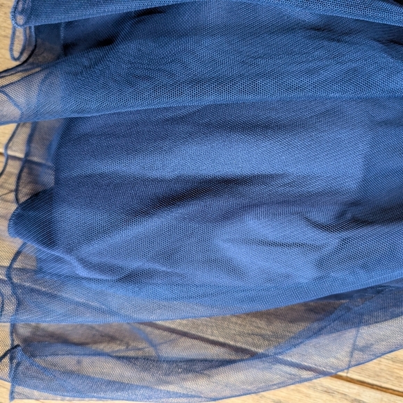 Juniors Speechless Elegant Navy Strapless Formal Lace Dress Size 3 - Picture 3 of 7